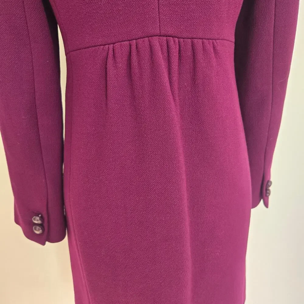 J Crew Carlin Coat Double Cloth Wool Thinsulate Purple Old Money Women 4P